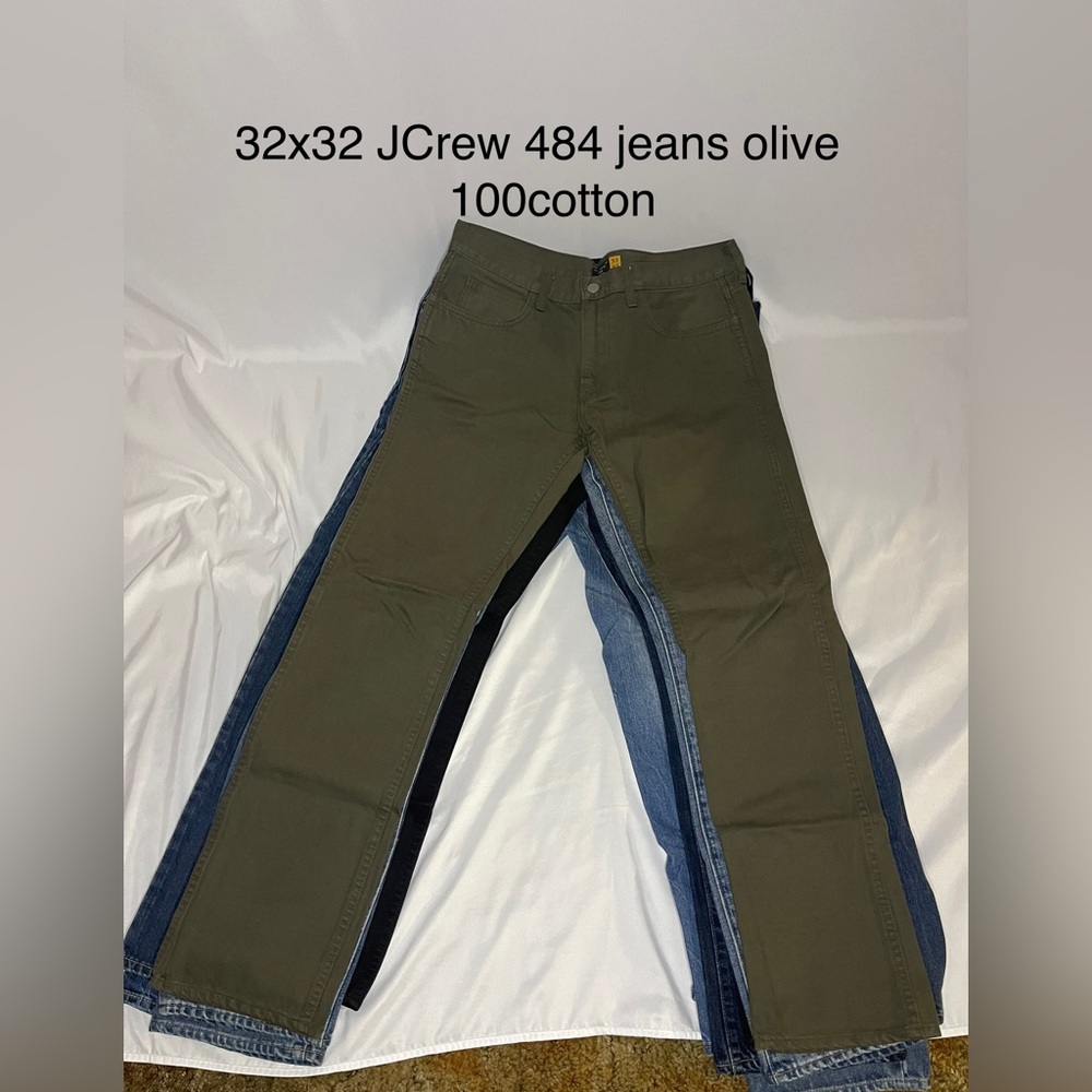 33x32 JCrew 484 Denim Olive